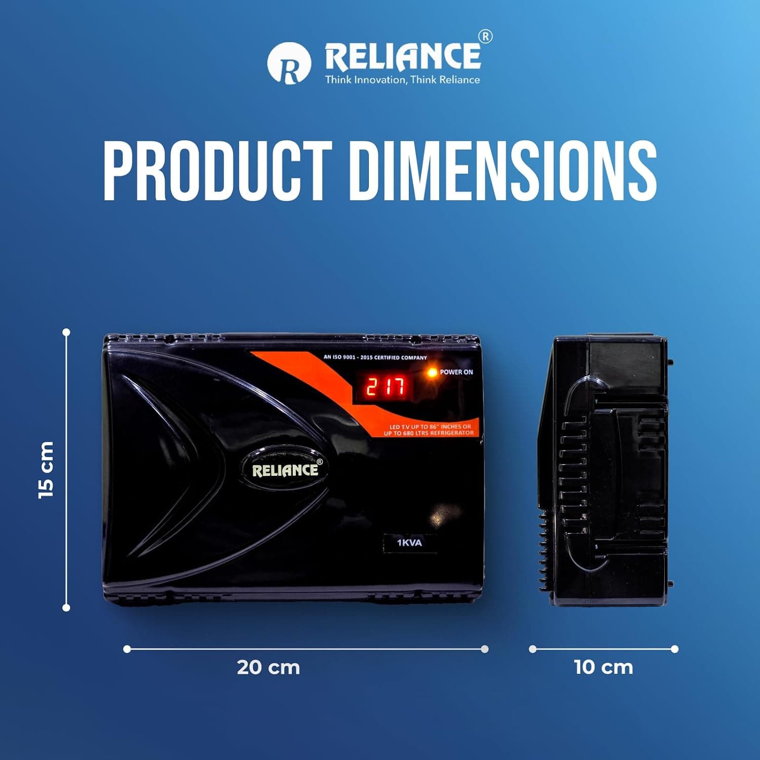 Reliance Digital Voltage Stabilizer 1KVA (Up to 86" TV / 650L Fridge) — image 6