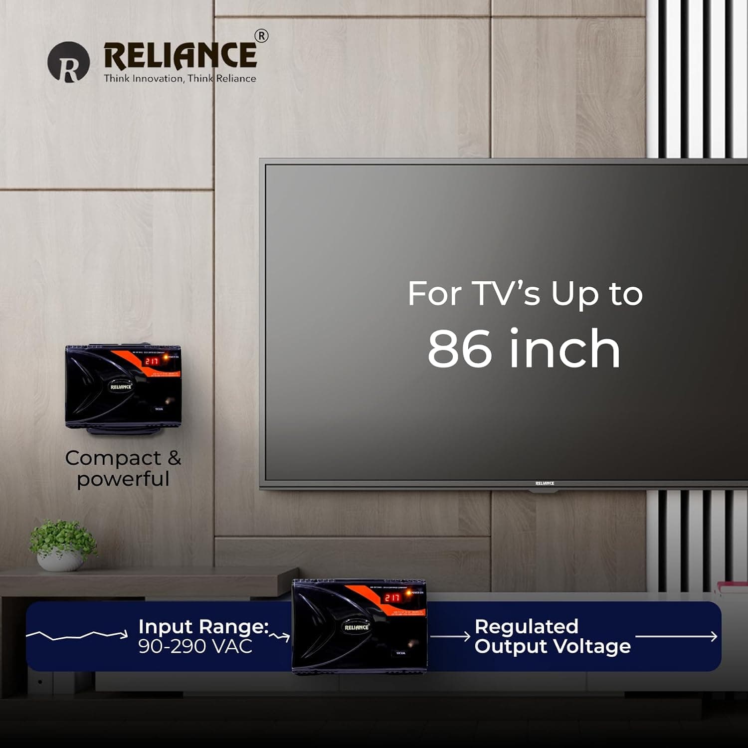Reliance Digital Voltage Stabilizer 1KVA (Up to 86" TV / 650L Fridge) — image 3