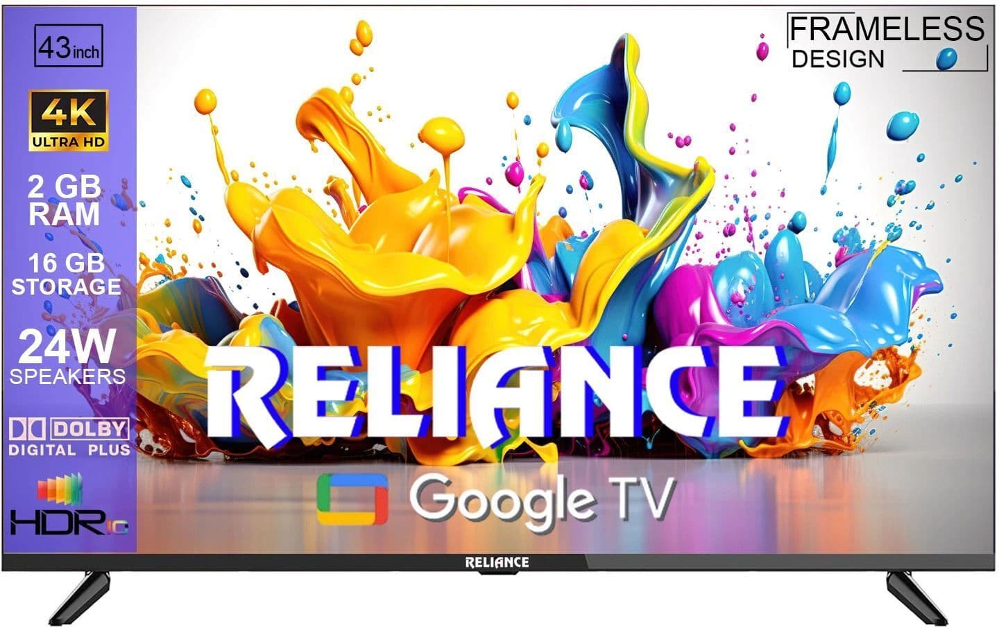 RELIANCE LED TV 43 INCH GTV 4K UHD RW43GD8676UHD