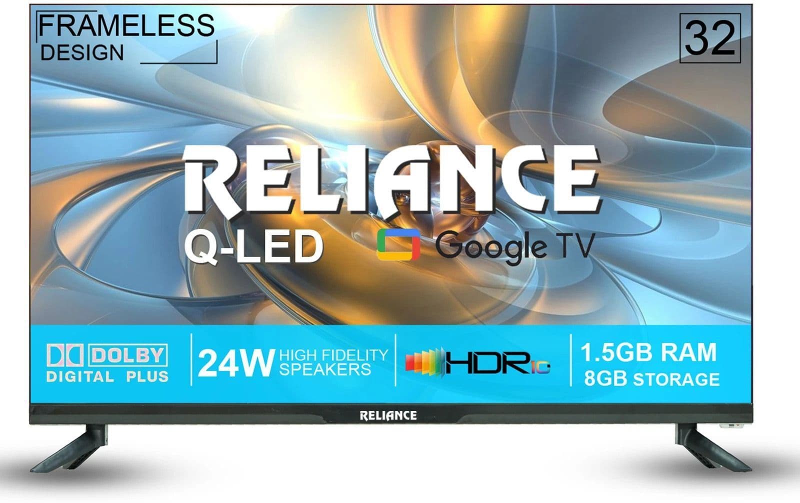 Reliance 80 cm (32 inch) QLED HD Ready Smart Google TV 2025 RW32GQ8676HD